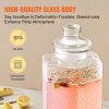VEVOR Beverage Dispenser, 2.5 Gallon Drink Dispensers for Parties, Glass Juice Dispenser with Stand, Stainless Steel Spigot