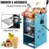 VEVOR Manual Tea Cup Sealer Machine, 300-500 Cup/h Manual Boba Tea Sealer Machine, Blue Boba Tea Sealing Machine