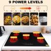 Electric Ceramic Stove! ZOKOP 35in 220v 8600w Rectangular 6-Burner Stove, Glass And Iron Spray-Coated Anti-Rust Bottom Shell