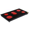 Electric Ceramic Stove! ZOKOP 35in 220v 8600w Rectangular 6-Burner Stove, Glass And Iron Spray-Coated Anti-Rust Bottom Shell