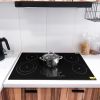 Electric Ceramic Stove! ZOKOP 35in 220v 8600w Rectangular 6-Burner Stove, Glass And Iron Spray-Coated Anti-Rust Bottom Shell