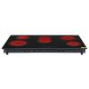Electric Ceramic Stove! ZOKOP 35in 220v 8600w Rectangular 6-Burner Stove, Glass And Iron Spray-Coated Anti-Rust Bottom Shell