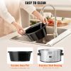 VEVOR Slow Cooker, 6QT 240W Electric Slow Cooker Pot with 3-Level Heat Settings, Digital Slow Cookers with 20 Hours Max Timer, Locking Lid